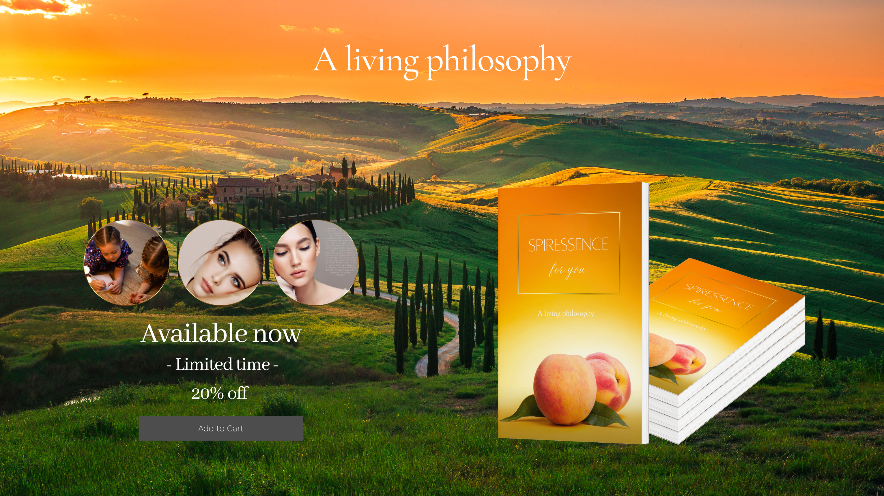 A living philosophy website promotion by Melissa Sherley